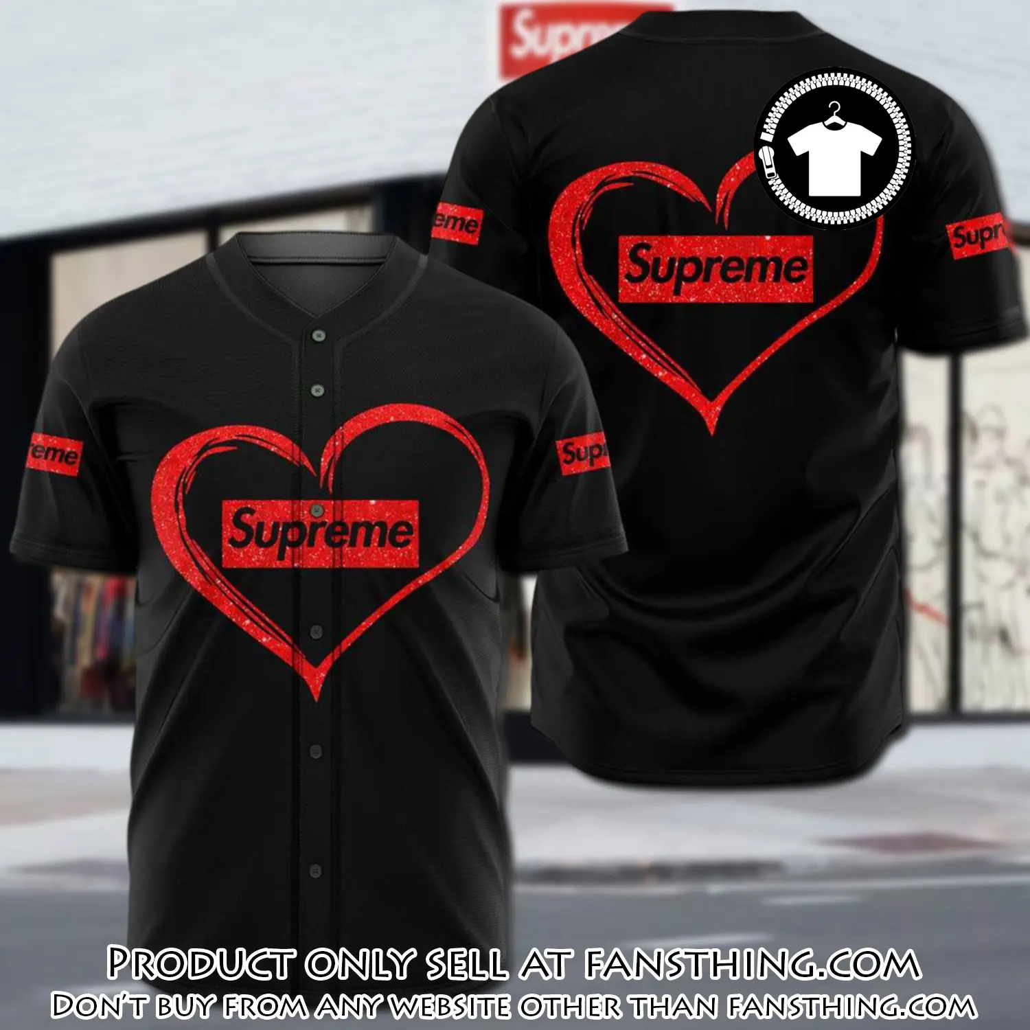 Supreme heart baseball jersey shirt luxury bjs1242 fst4728065